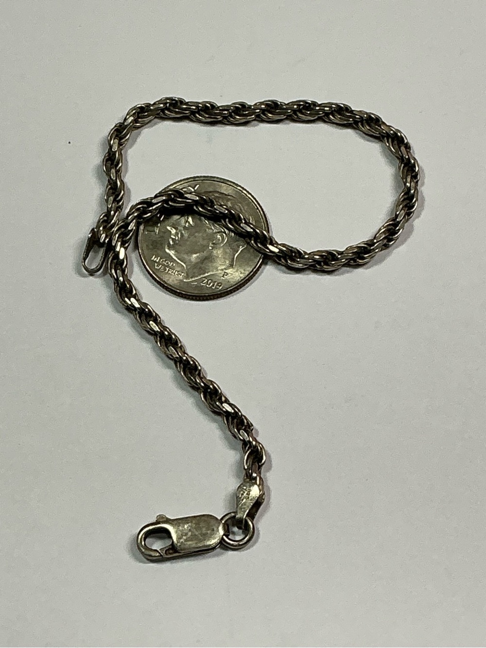 Silver Rope Chain Bracelet - Men's Accessory - Picture 4 of 5